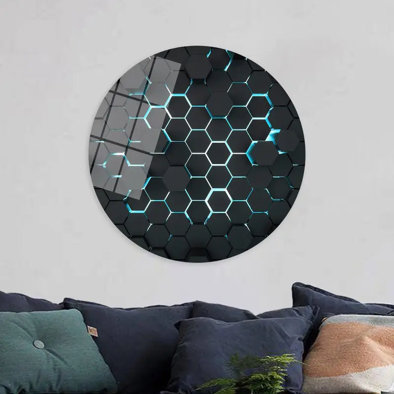 現代的な幾何学模様のブラックロフトキャンバスプリント - エレガントなウォールアート