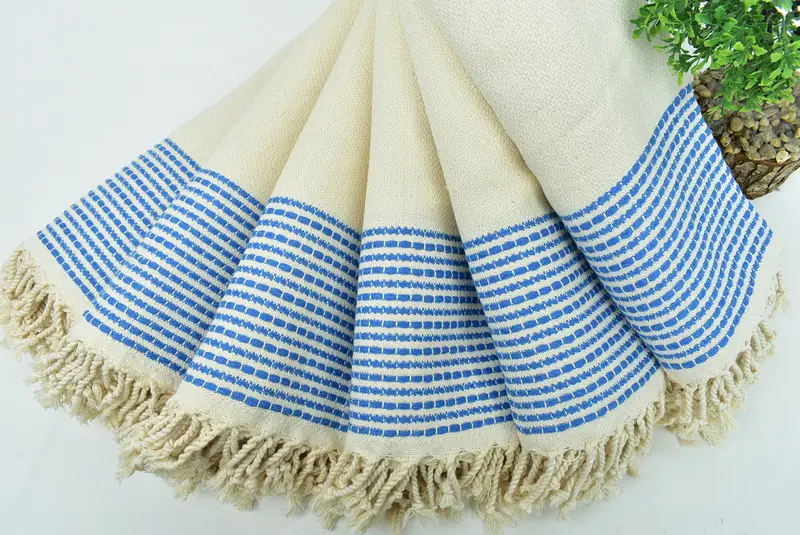 Peshtemal Towel, Wedding Gifts Towel, 70x36 Cotton Striped Towel, Bridal Gifts, Oversized Beach Towel, Bachelor Bachelorette Party Favors - 4