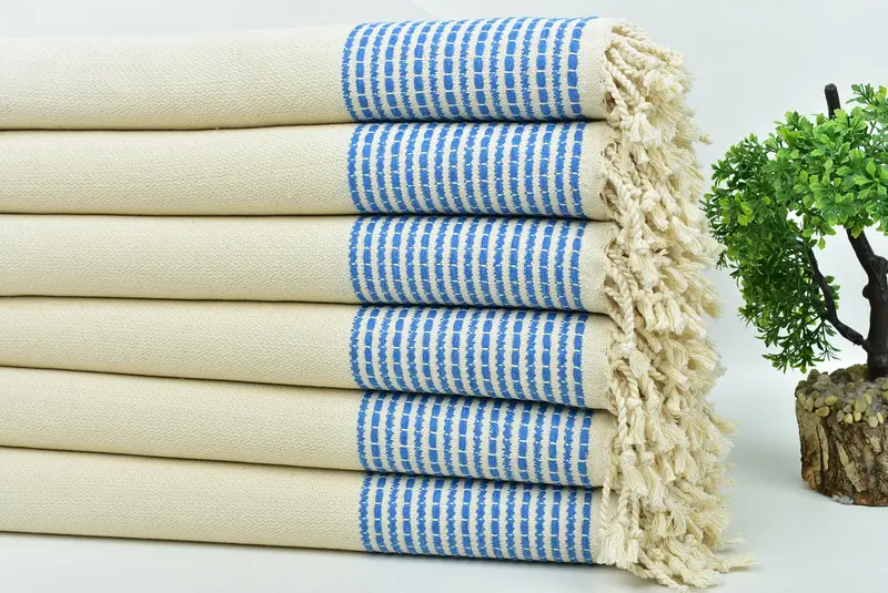 Peshtemal Towel, Wedding Gifts Towel, 70x36 Cotton Striped Towel, Bridal Gifts, Oversized Beach Towel, Bachelor Bachelorette Party Favors - 3