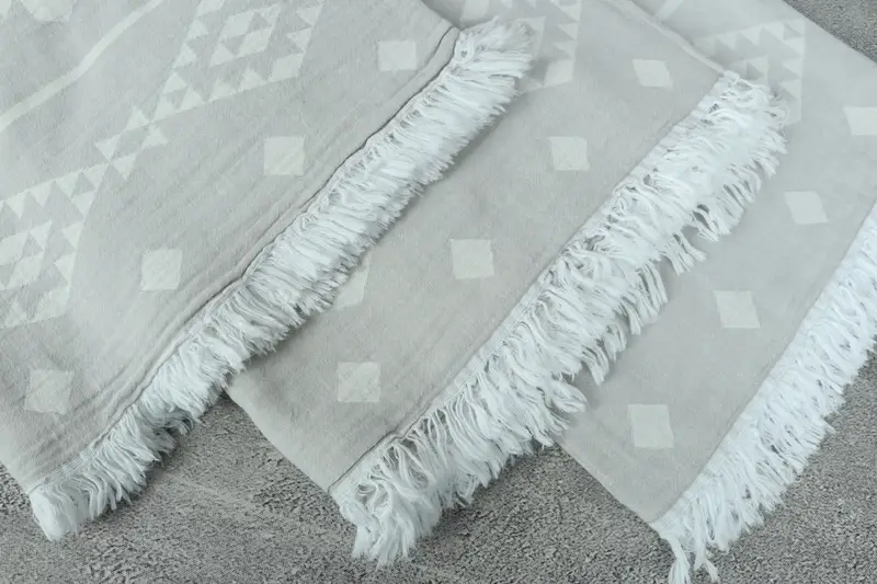 Anniversary Gift For Her, Organic Throw, 70x60 Cotton Geometric Towel, Custom Shower Curtain, Personalized Blanket, Bridesmaid Gifts, Wedding Favors - 5