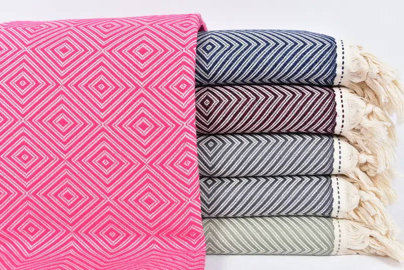 Turkish Blanket Throw, Throw Blanket, Halloween Blanket, Tablecloth, 92x80 Cotton Diamond Towel, Boho Throw Blankets, Best Friend Christmas Gift - 1