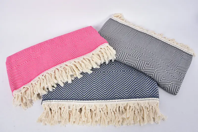 Turkish Blanket Throw, Throw Blanket, Halloween Blanket, Tablecloth, 92x80 Cotton Diamond Towel, Boho Throw Blankets, Best Friend Christmas Gift - 6