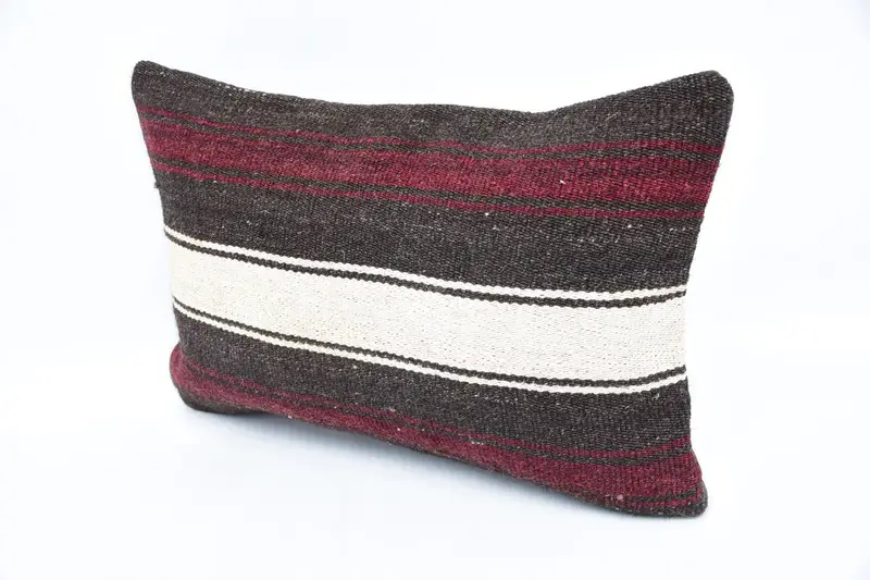 16x24 Brown Cushion Cover, Ethnical Kilim Rug Pillow, Vintage Kilim Throw Pillow, Pillow Sham, Seat Pillow, Pillow for Sofa, Custom Pillow Case - 4