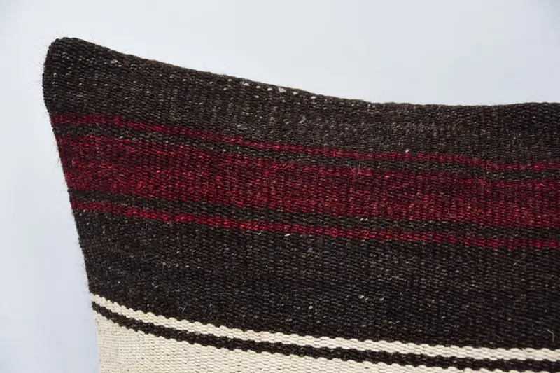 16x24 Brown Cushion Cover, Ethnical Kilim Rug Pillow, Vintage Kilim Throw Pillow, Pillow Sham, Seat Pillow, Pillow for Sofa, Custom Pillow Case - 2