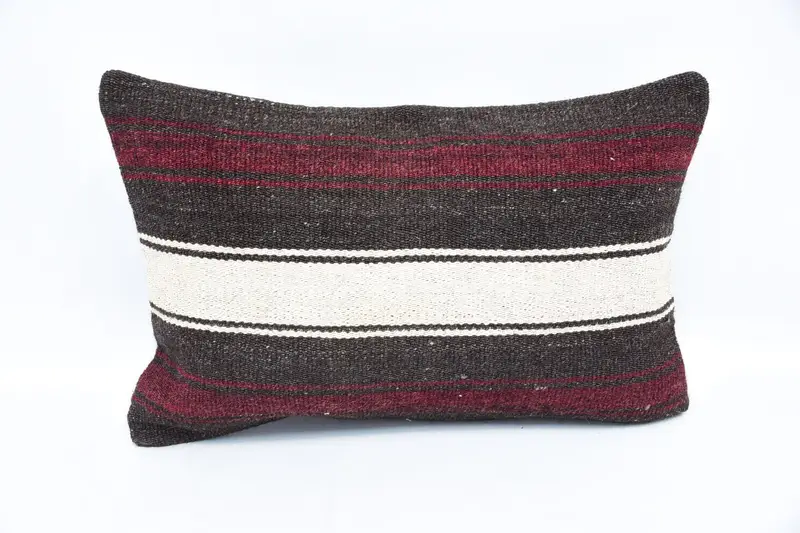 16x24 Brown Cushion Cover, Ethnical Kilim Rug Pillow, Vintage Kilim Throw Pillow, Pillow Sham, Seat Pillow, Pillow for Sofa, Custom Pillow Case - 1