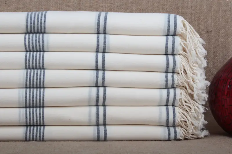 バスタオル オーガニック ネイビー トルコ綿、36x71 インチ