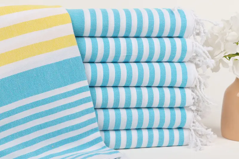 Summer Towel, Best Beach Towel, Bachelorette Beach Towel, 68x36 Cotton Striped Towel, Personalized Wedding Gift, Bridesmaid Gift Towel, Unique Gift - 1