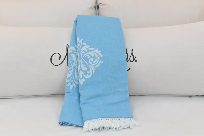 Custom Blanket, Organic Throw, Best Wedding Gift, Family Gift, Monogram Blanket, Aesthetic Blanket, 70x60 Cotton Baroque Towel, Personalized Blanket - 5