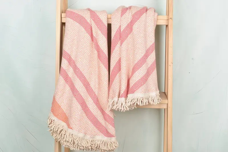 Personalized Wedding Gift, Bachelorette Party Gift, Monogram Turkish Towel, Unique Gift, 64x64 Cotton Round Diamond Towel, Beach Theme Wedding Gift - 7