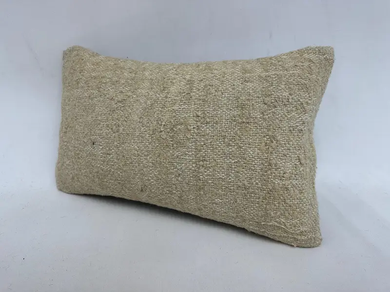 12x20 Beige Pillow Case, Gift Pillow, Pillow Sham, Vintage Kilim Pillow, One Of A Kind Cushion Cover, Throw Kilim Pillow - 4