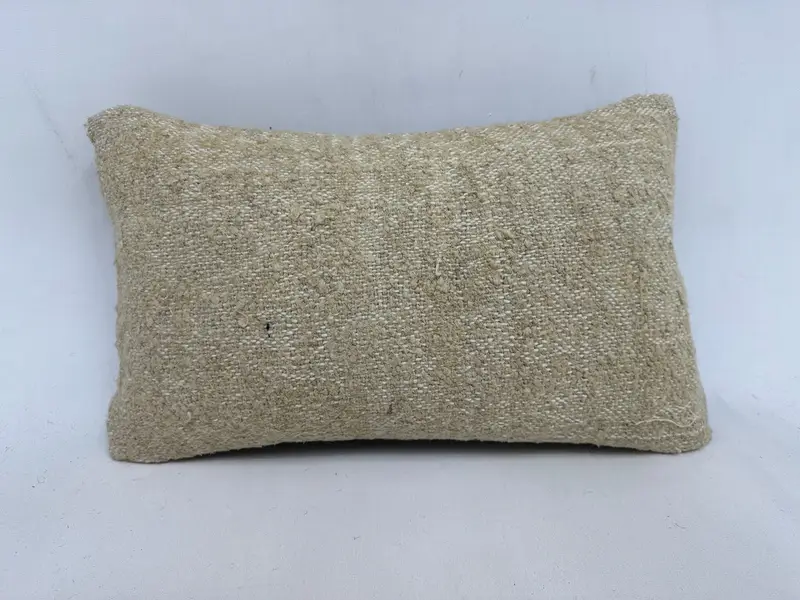 12x20 Beige Pillow Case, Gift Pillow, Pillow Sham, Vintage Kilim Pillow, One Of A Kind Cushion Cover, Throw Kilim Pillow - 1