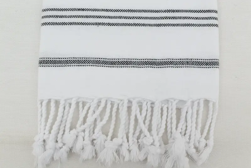 Kişiselleştirilmiş hediye, onun için hediye, düğün duş hediyesi, monogramlı el havlu, kişiselleştirilmiş bulaşık havlu, 40x24 pamuklu çizgili havlu, organik çay havlu - 3