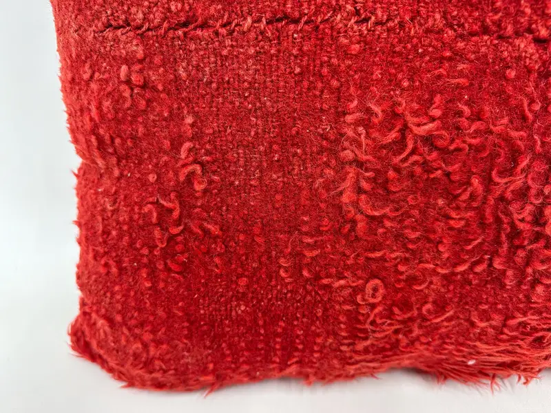 24x24 Kırmızı Yastık Örtüsü, Boho Yastık Sham Kapağı, Ev Dekoru Yastığı, Hediye Yastığı, Koltuk Yastığı Kılıfı, Yastık, Morroccon Kilim Yastık Yastığı Kılıfı - 2