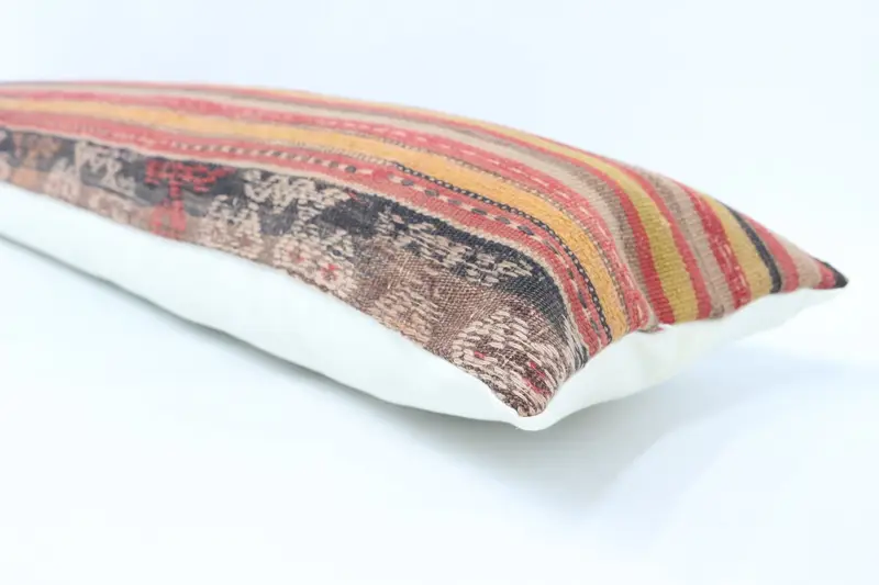 Pillow for Couch, Pillow Case, Antique Pillows, Personalized Gift Pillow Pillow Cover, 12x48 Red Cushion Cover, Anatolian Pillow Sham, Kilim Pillow - 6
