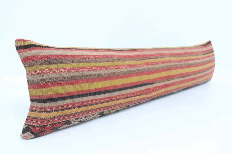 Pillow for Couch, Pillow Case, Antique Pillows, Personalized Gift Pillow Pillow Cover, 12x48 Red Cushion Cover, Anatolian Pillow Sham, Kilim Pillow - 3