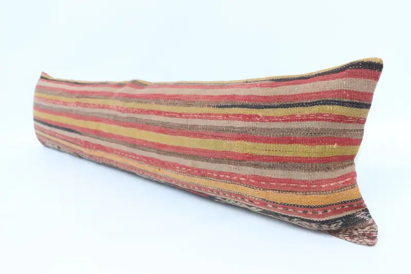 Pillow for Couch, Pillow Case, Antique Pillows, Personalized Gift Pillow Pillow Cover, 12x48 Red Cushion Cover, Anatolian Pillow Sham, Kilim Pillow - 4