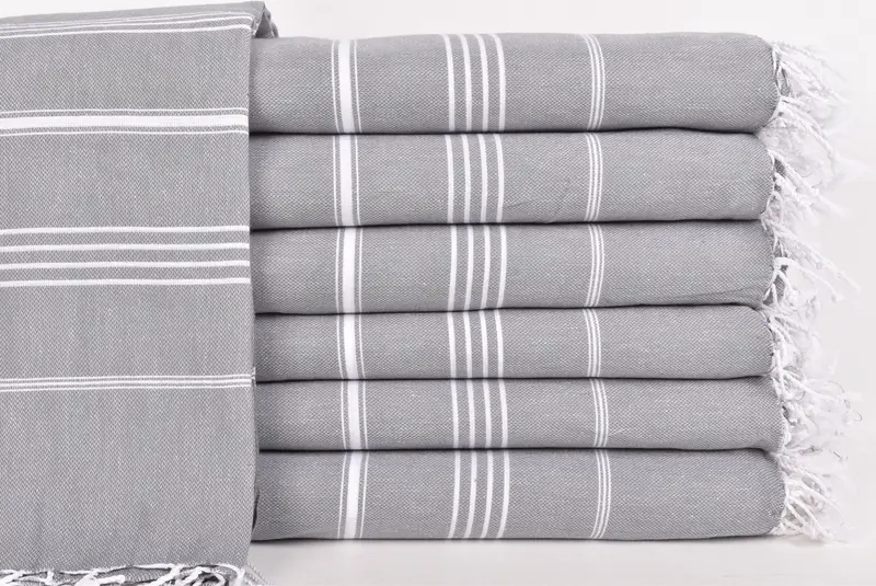 88x60 Cotton Striped Towel, Couch Throw Blanket, Bridesmaid Gifts, Decorative Blanket, Personalized Gifts, Turkish Towel Beach Blanket - 1