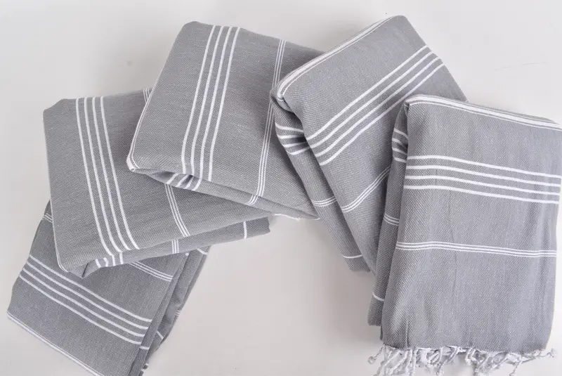 88x60 Cotton Striped Towel, Couch Throw Blanket, Bridesmaid Gifts, Decorative Blanket, Personalized Gifts, Turkish Towel Beach Blanket - 3
