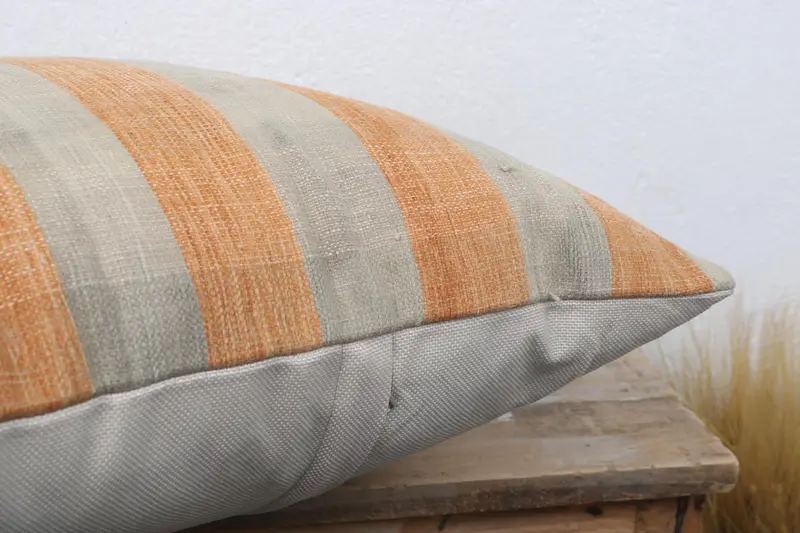 Pillow, Handmade Kilim Cushion, Vintage Kilim Pillow, Outdoor Bolster Pillow Case, Turkish Kilim Pillow, 18x18 Orange Cushion Case - 6
