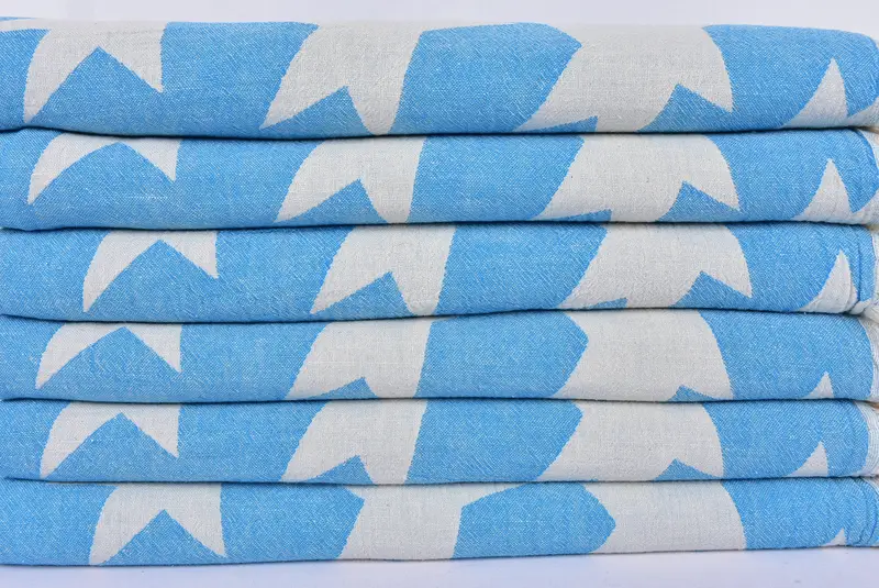 Turkish beach towel, 68x36 Cotton Star Design Towel, Custom Wedding Gift, Turkish beach towel with fringe, Organic Turkish towel, Bridesmaid Favors - 2