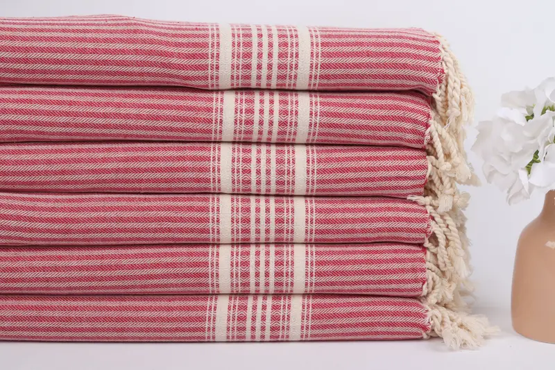Personalized Bridesmaid Gift, Absorbent Turkish towel, Peshtemal, Monogram Turkish Towel, Embroidered Beach Towel, 68x38 Linen Striped Towel - 3