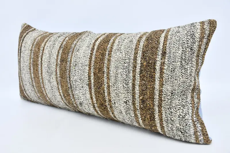 Pillow Sham, Pillow for Sofa, 16x36 White Pillow Case, Antique Pillows, Decorative Bolster Cushion, Boho Pillow, Indoor Cushion - 4