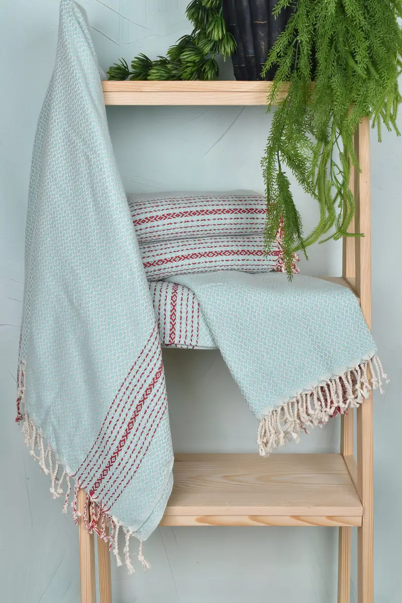 70x40 Cotton Diamond Towel, Luxury towel, Xmas Gifts, Luxury Turkish Bath Towel, Handwoven Turkish Towel, Bridal Shower Gift, Turkish beach towel - 6