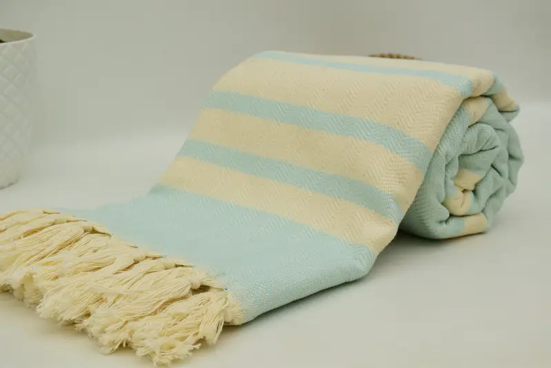 96x80 Cotton Herringbone Towel, Turkish Bedspread, Housewarming Gift, Wedding Gift, Wedding Hand Made Gift, Woven Throw Blanket, Bachelorette Gifts - 7