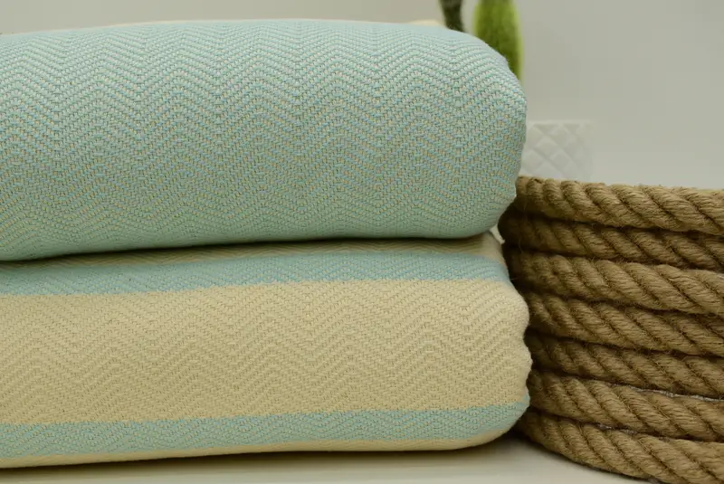 96x80 Cotton Herringbone Towel, Turkish Bedspread, Housewarming Gift, Wedding Gift, Wedding Hand Made Gift, Woven Throw Blanket, Bachelorette Gifts - 1