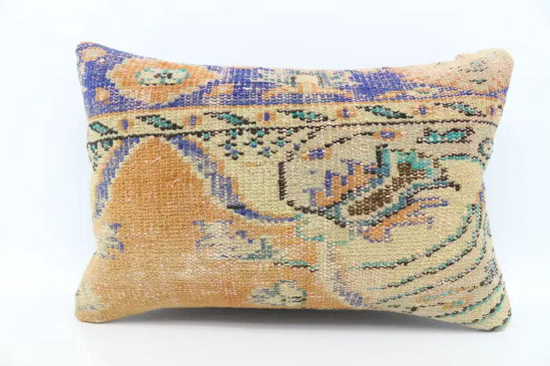 16x24 Orange Cushion Case, Vintage Kilim Pillow, Handwoven Cushion Case, Turkish Pillow, Pillow Cover, Interior Designer Pillow - 1