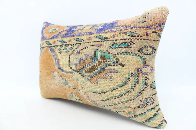 16x24 Orange Cushion Case, Vintage Kilim Pillow, Handwoven Cushion Case, Turkish Pillow, Pillow Cover, Interior Designer Pillow - 4