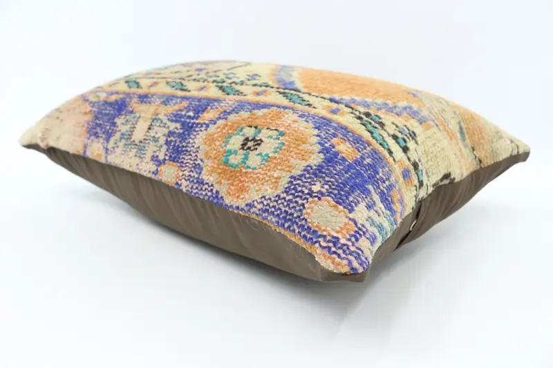 16x24 Orange Cushion Case, Vintage Kilim Pillow, Handwoven Cushion Case, Turkish Pillow, Pillow Cover, Interior Designer Pillow - 6