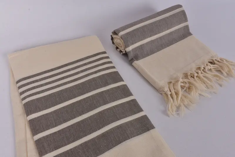 Beach Towel Gift, Bridesmaid Proposal Gift, Eco-friendly Turkish peshtemal towel, 70x40 Cotton Striped Towel, Gift For Him, Organic towel, Gym Towel - 7