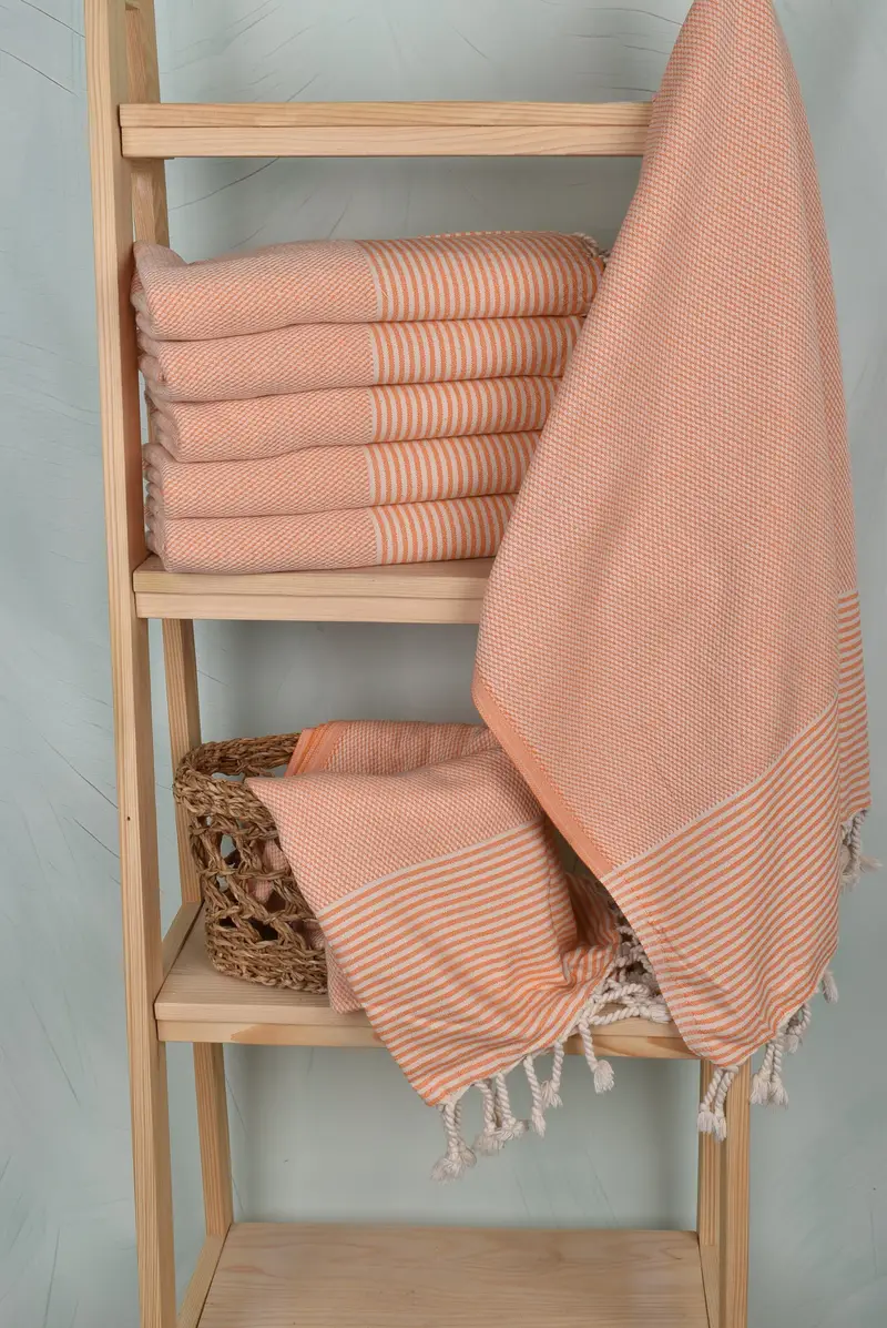 Gift For Him, Fouta towel, Gym Towel, Eco-friendly Turkish peshtemal towel, Bridesmaid Gift Towel, 70x36 Cotton Striped Towel, Wedding For Favor - 3
