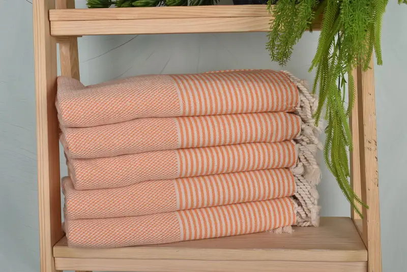 Gift For Him, Fouta towel, Gym Towel, Eco-friendly Turkish peshtemal towel, Bridesmaid Gift Towel, 70x36 Cotton Striped Towel, Wedding For Favor - 1