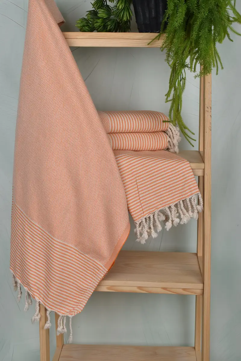 Gift For Him, Fouta towel, Gym Towel, Eco-friendly Turkish peshtemal towel, Bridesmaid Gift Towel, 70x36 Cotton Striped Towel, Wedding For Favor - 6