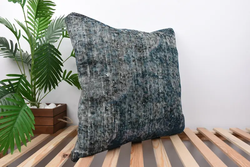 Pillow Cover, 24x24 Bronze Cushion Cover, Turkish Kilim Pillow, Kilim Pillow Cover, Vintage Kilim Pillow, One Of A Kind Pillow Sham - 4