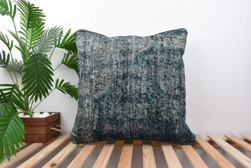 Pillow Cover, 24x24 Bronze Cushion Cover, Turkish Kilim Pillow, Kilim Pillow Cover, Vintage Kilim Pillow, One Of A Kind Pillow Sham - 1