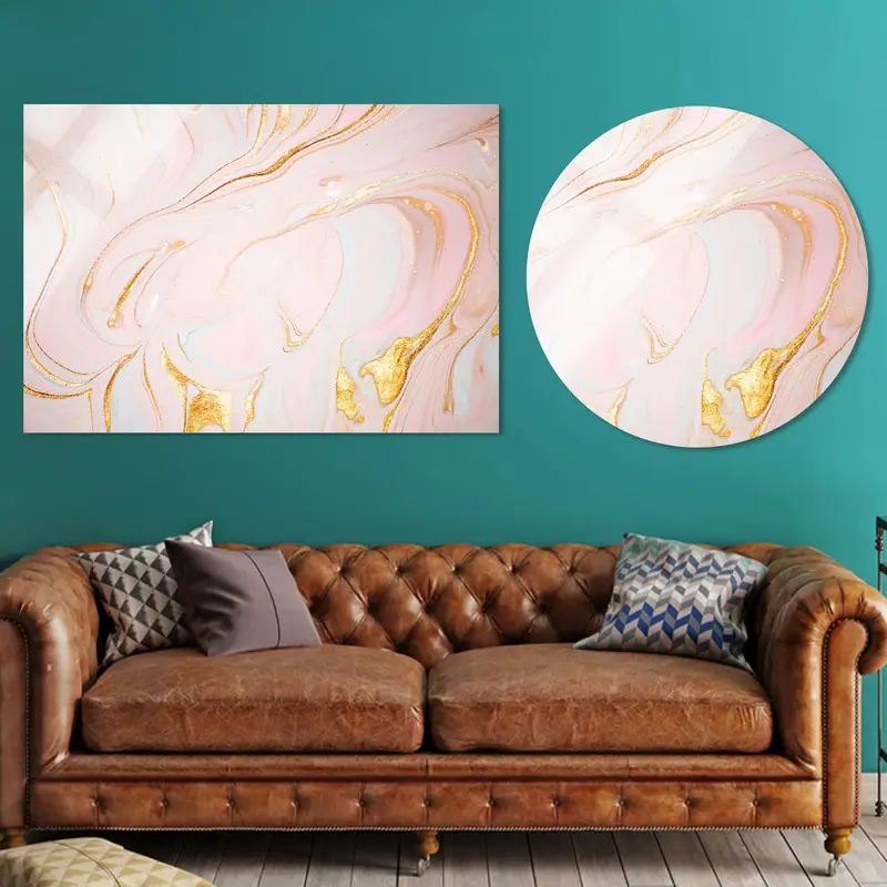 Zarif Baskılı Kanvas: Lüks Mermer Soyut Sanat