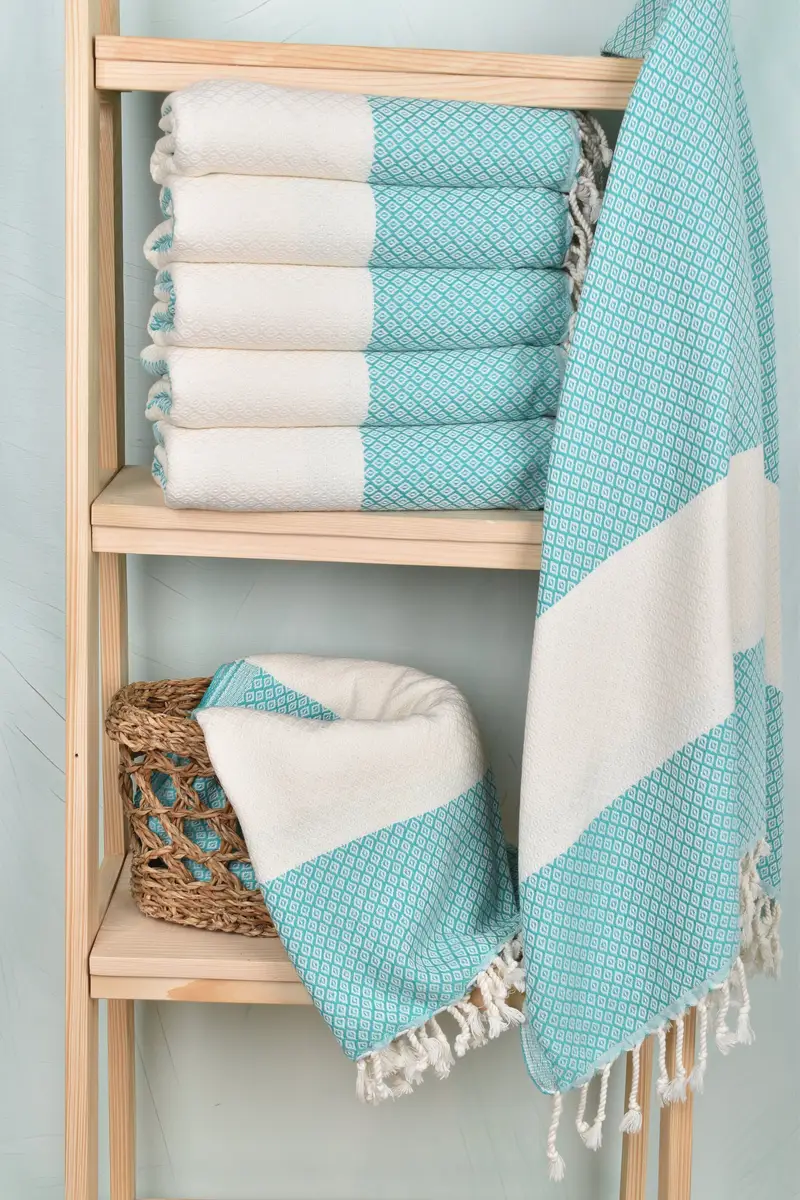 Gift For Him, 70x36 Linen Diamond Towel, Turkish beach towel with fringe, Peshtemal, Bachelor Bachelorette Party Favors, Turkish beach towel - 3