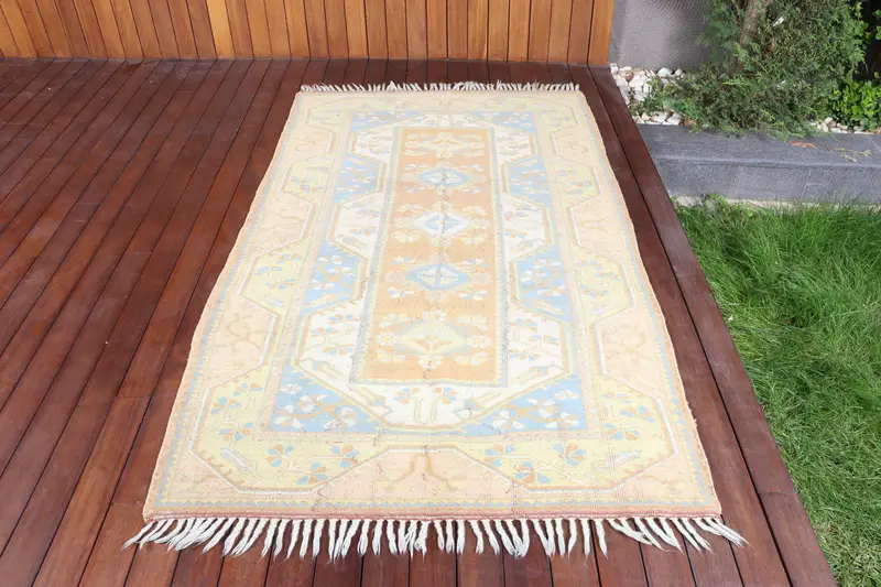 Canlı 4,1x6,9 ft Halı, Zarif Oryantal Tasarım