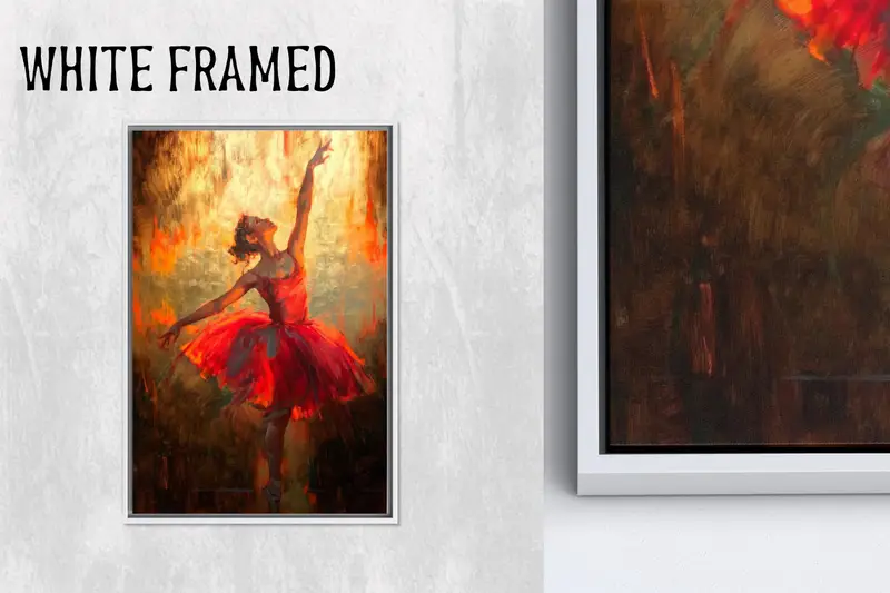 エレガントな抽象的な女性のキャンバス プリント - バレリーナへのギフトに最適