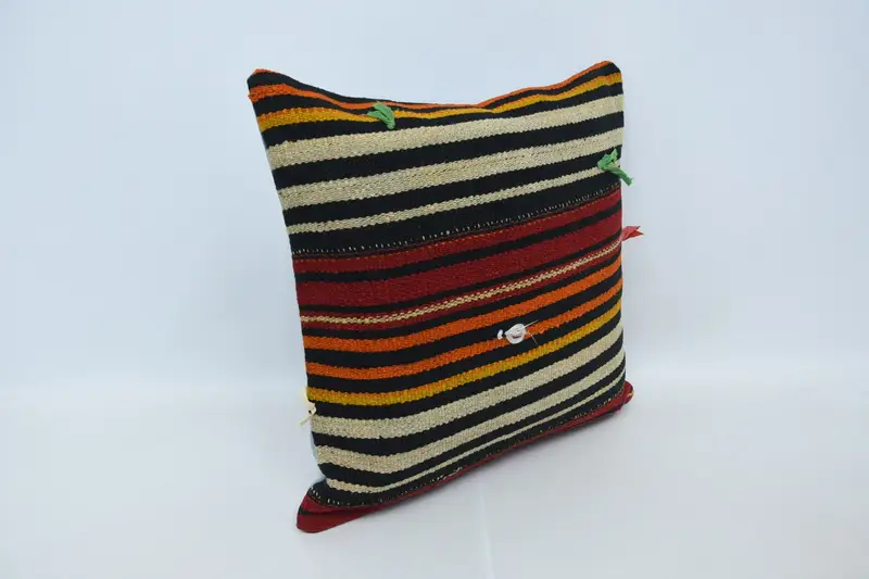 Square Throw Pillow Cover, 24x24 Red Pillow Sham, Kilim Pillow Cover, Outdoor Patio Cushion Case, Pillow, Boho Pillow Sham Cover, Antique Pillows - 3