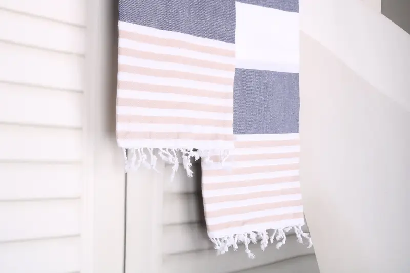 Wedding Hand Made Gift, Beach Towel Gift, Luxury Beach Towel, 70x40 Cotton Striped Towel, Bath towel, Quick-dry peshtemal, Engagement Gift - 8