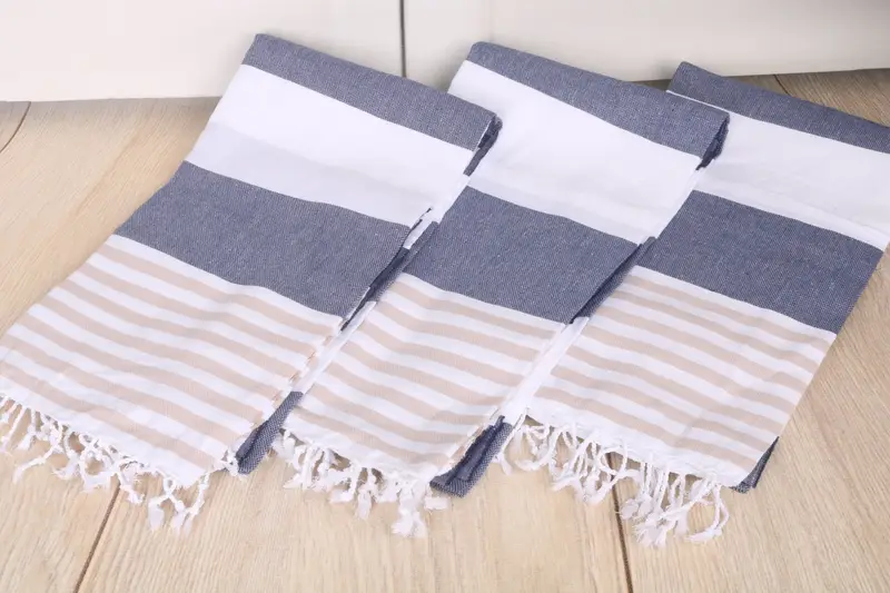 Wedding Hand Made Gift, Beach Towel Gift, Luxury Beach Towel, 70x40 Cotton Striped Towel, Bath towel, Quick-dry peshtemal, Engagement Gift - 6
