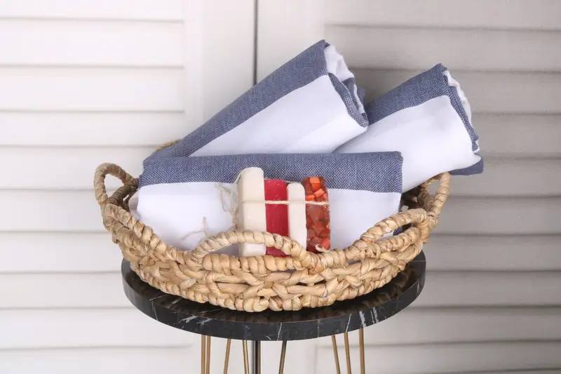 Wedding Hand Made Gift, Beach Towel Gift, Luxury Beach Towel, 70x40 Cotton Striped Towel, Bath towel, Quick-dry peshtemal, Engagement Gift - 4