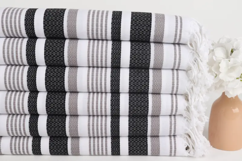 Personalized Beach Towel, Miami Bachelorette Party Favors, Embroidered Towel, Peshtemal Towel, 70x36 Cotton Striped Towel, Personalized Gift For Him - 3