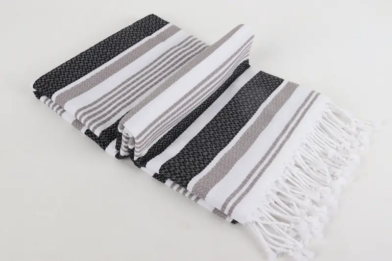 Personalized Beach Towel, Miami Bachelorette Party Favors, Embroidered Towel, Peshtemal Towel, 70x36 Cotton Striped Towel, Personalized Gift For Him - 6