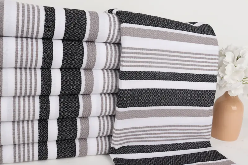 Personalized Beach Towel, Miami Bachelorette Party Favors, Embroidered Towel, Peshtemal Towel, 70x36 Cotton Striped Towel, Personalized Gift For Him - 2