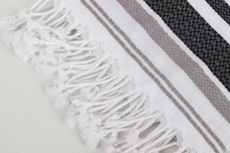 Personalized Beach Towel, Miami Bachelorette Party Favors, Embroidered Towel, Peshtemal Towel, 70x36 Cotton Striped Towel, Personalized Gift For Him - 7